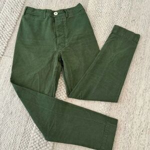 Jesse Kamm Ranger Pants Organic Fine Cotton Canvas Women's Size 6 Green